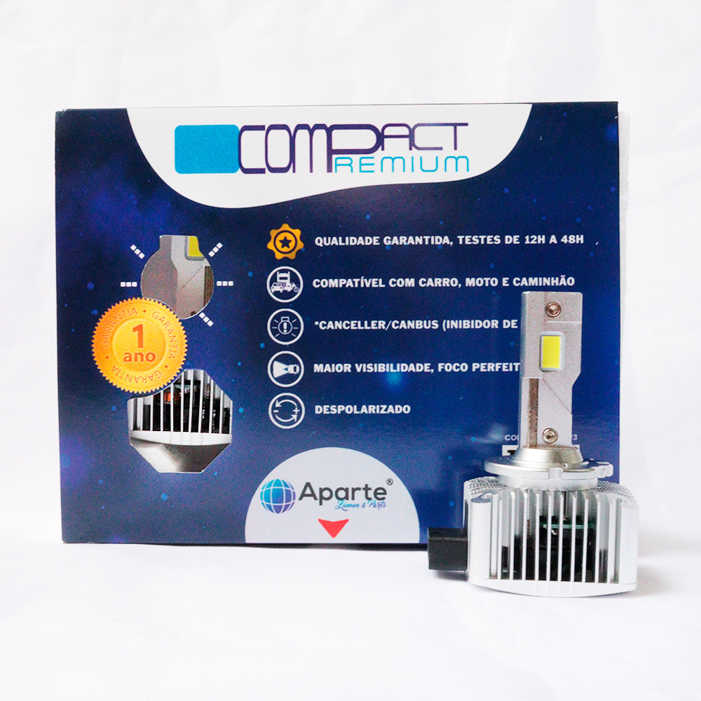 D1s/d1r Led Compact Premium 20.000 Lúmens 6000k (par)