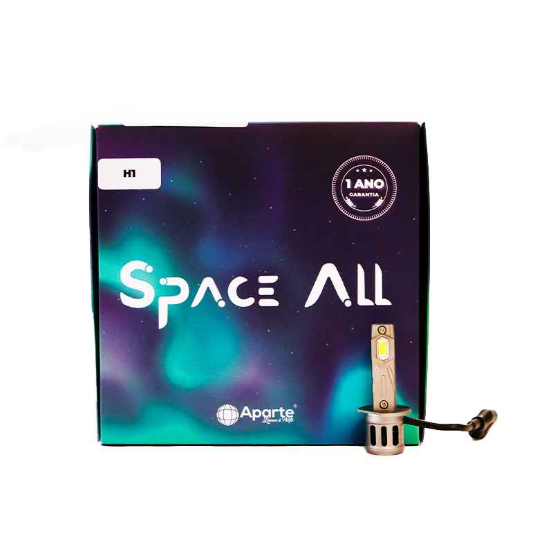 H1 Led Slim Space All 20.000 Lúmens 6000k (par)