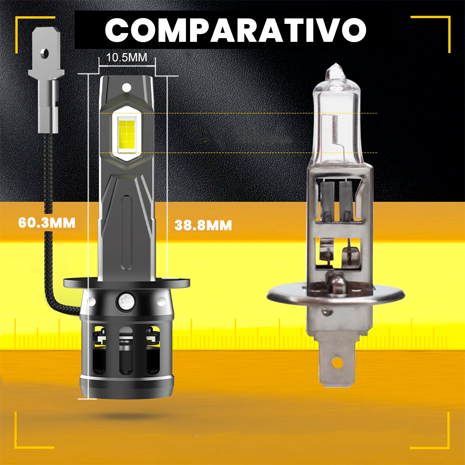 H1 Led Slim Space All 20.000 Lúmens 6000k (par) - Imagem 7