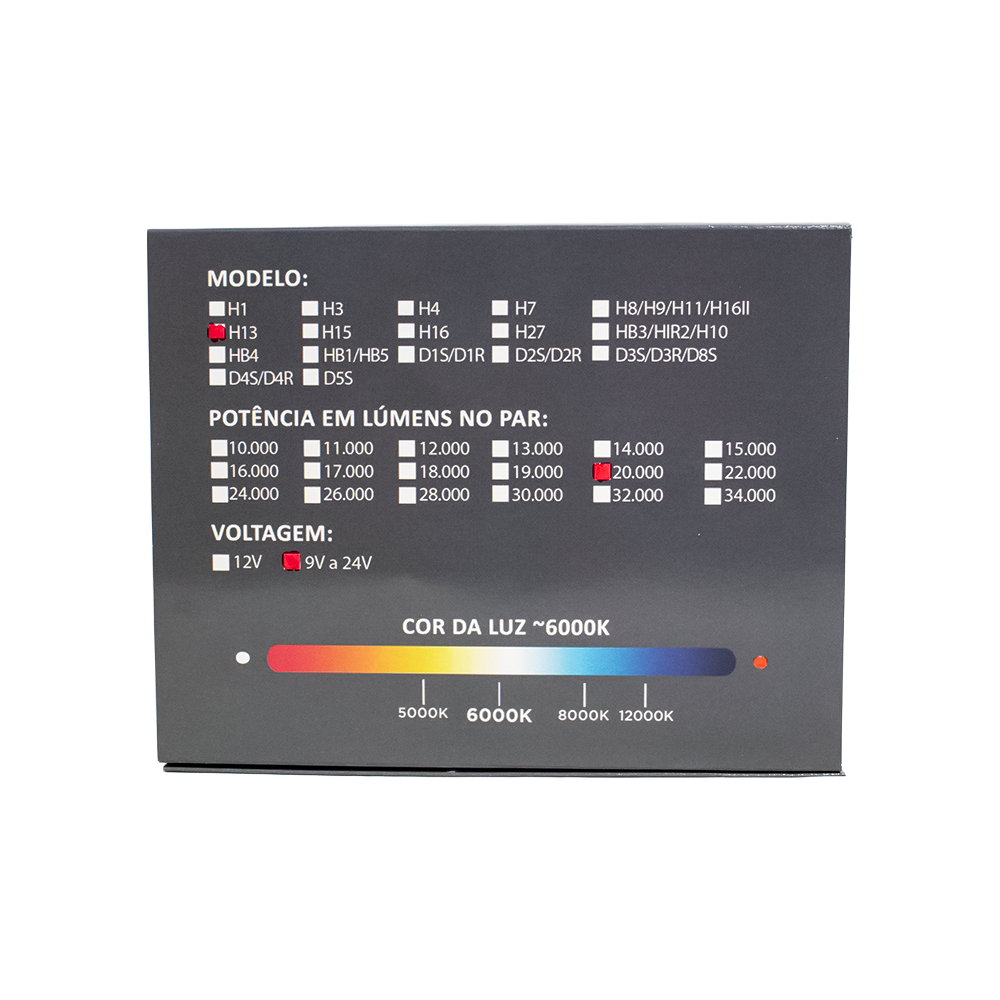 H13 Led Compact Premium 20.000 Lumens 6000k (par) - Imagem 8
