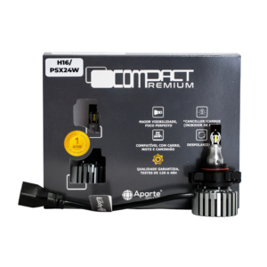 H16/psx24w Led Compact Premium 20.000 Lúmens 6000k (par)