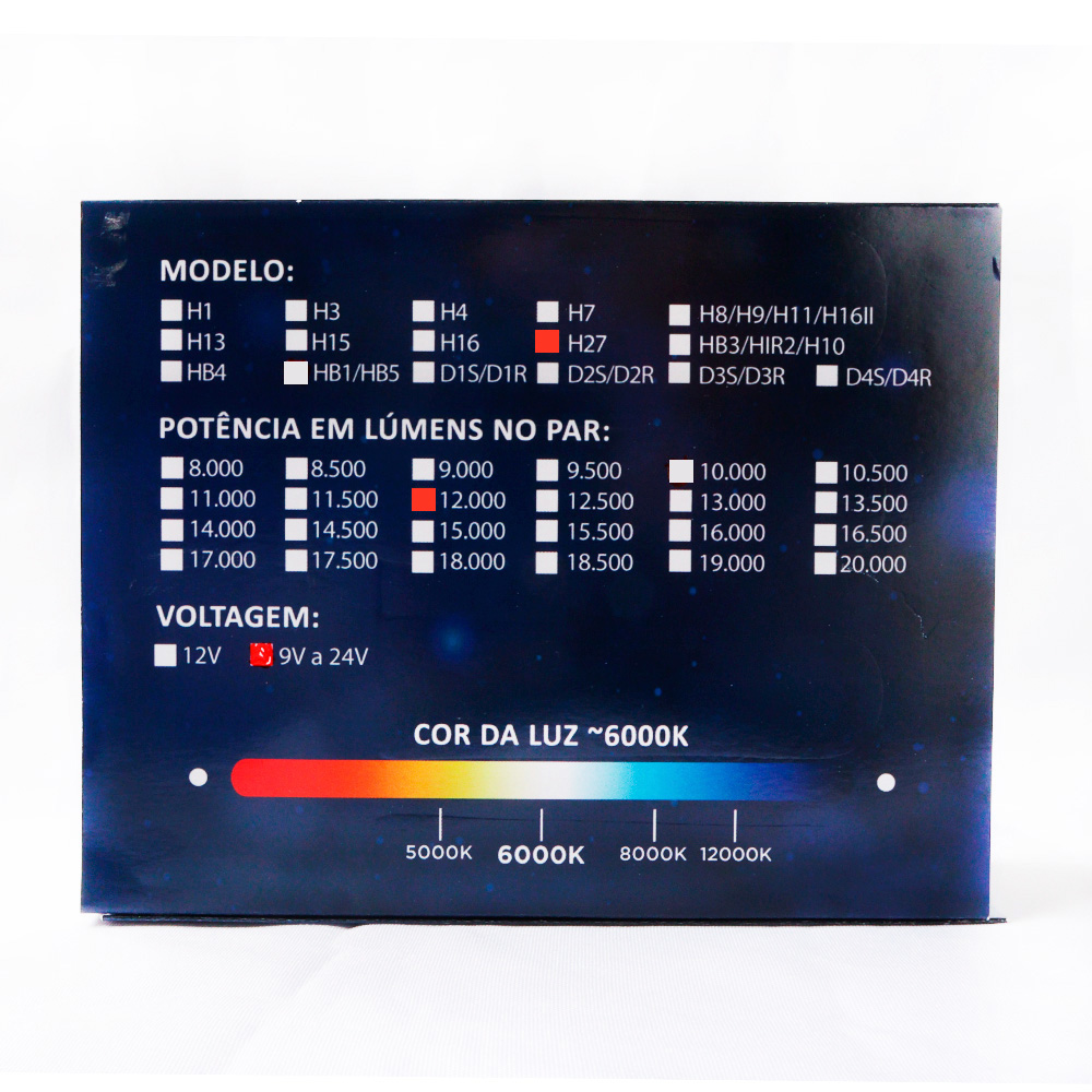 H27/880/881 Led Compact Premium 12.000 Lúmens 6000k (par) - Imagem 6