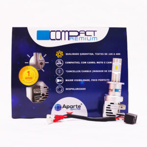 H3 Led Compact Premium 12.000 Lúmens 6000k