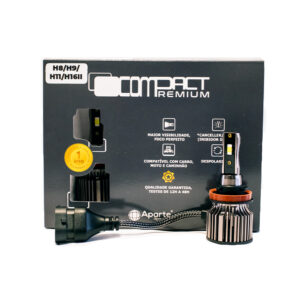 H8/h9/h11/h16-2 Led Compact Premium 20.000 Lumens 6000k(par)