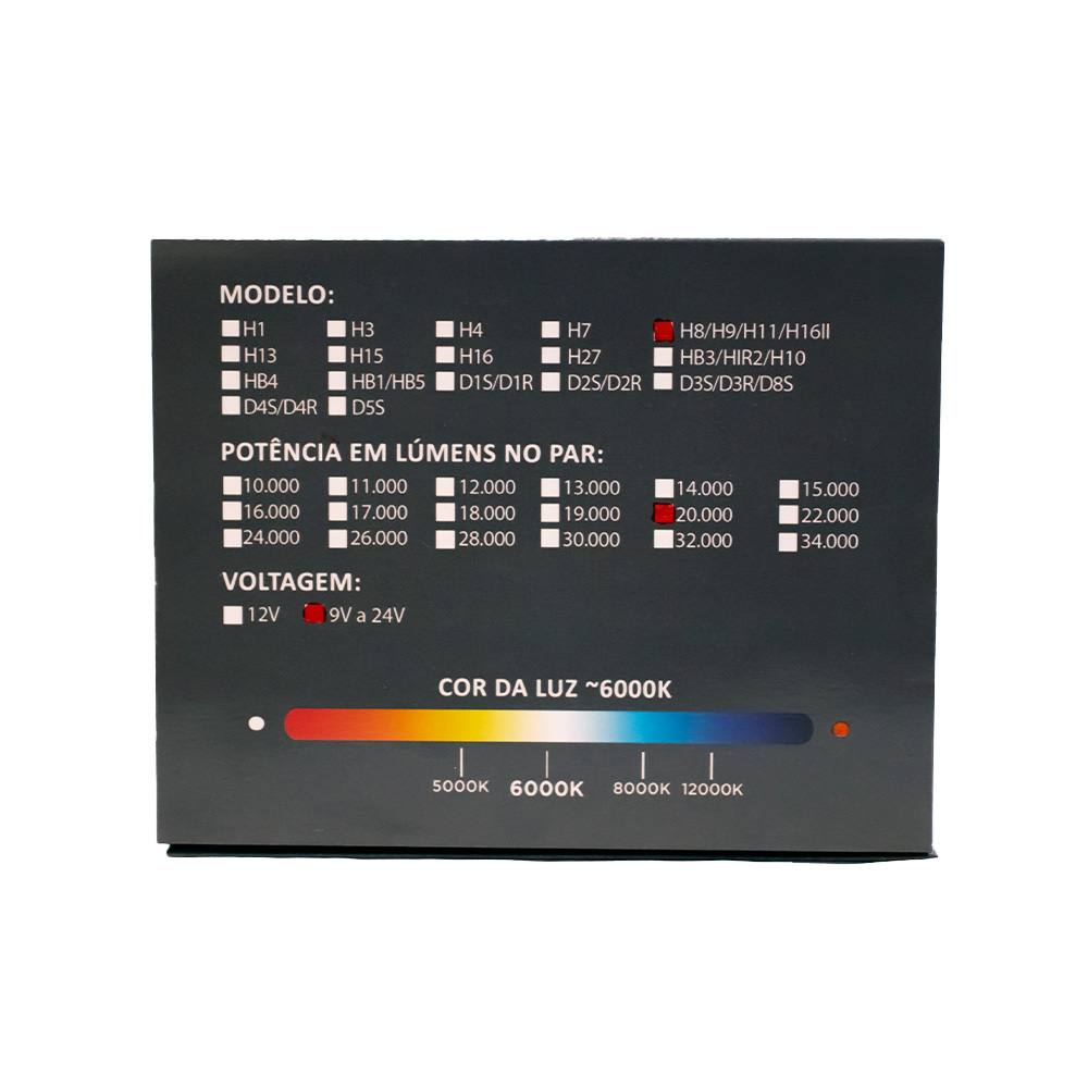 H8/h9/h11/h16-2 Led Compact Premium 20.000 Lumens 6000k(par) - Imagem 2