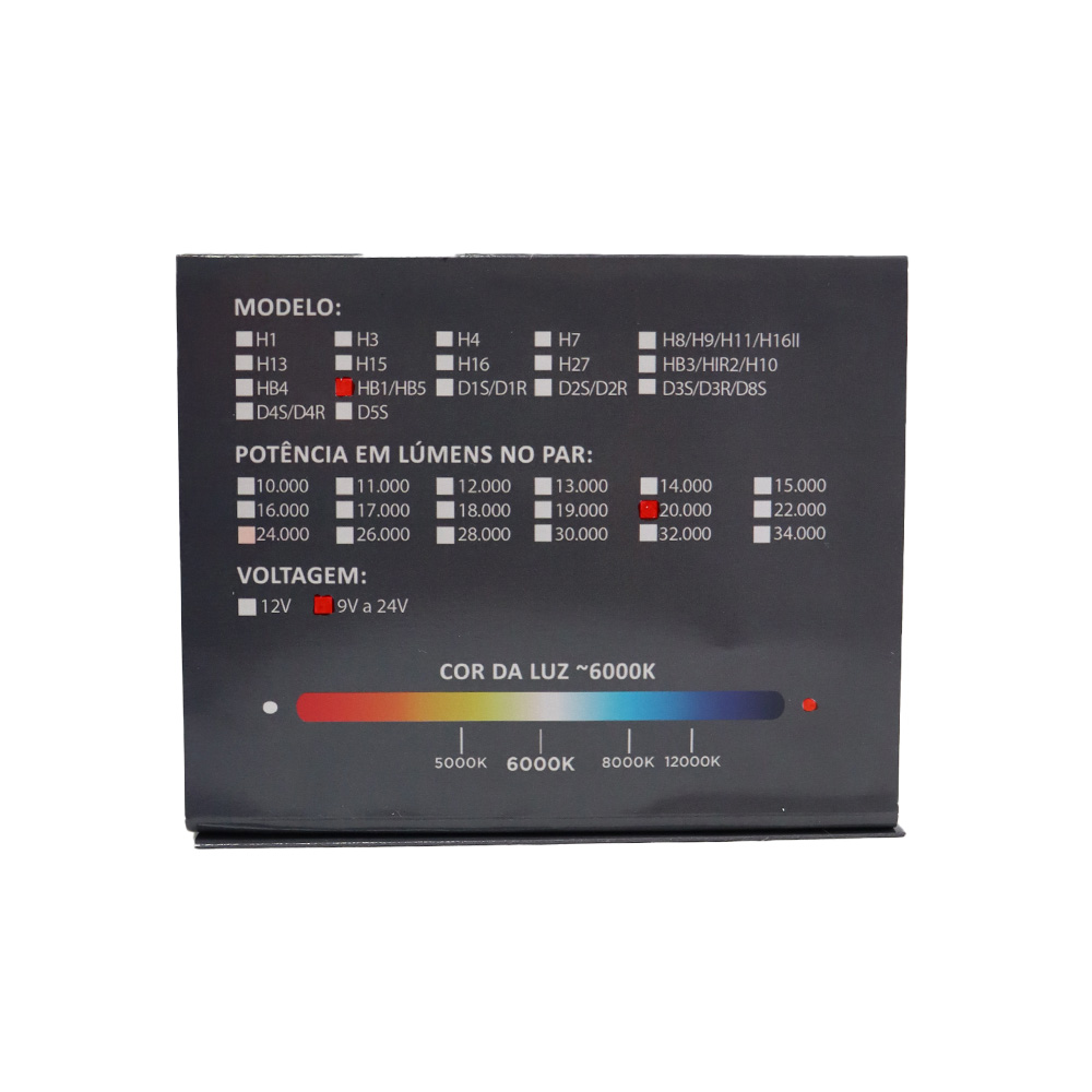 Hb1/hb5 Led Compact Premium 20.000 Lúmens 6000k (par) - Imagem 8