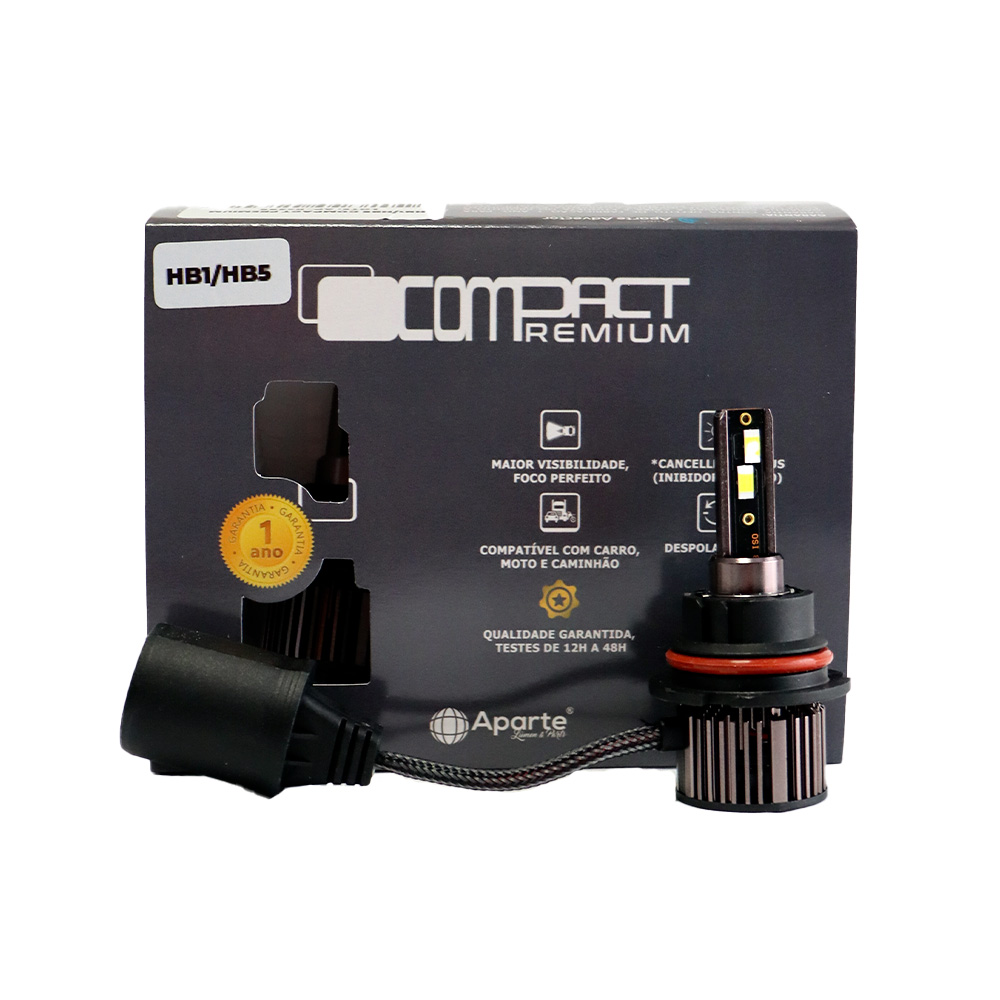 Hb1/hb5 Led Compact Premium 20.000 Lúmens 6000k (par)