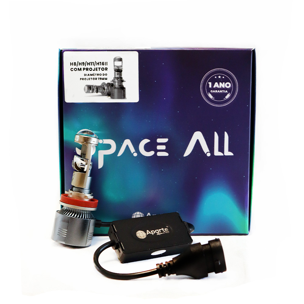H8/h9/h11/h16-2 Led Projetor Space All 30.000 Lúmens (par)